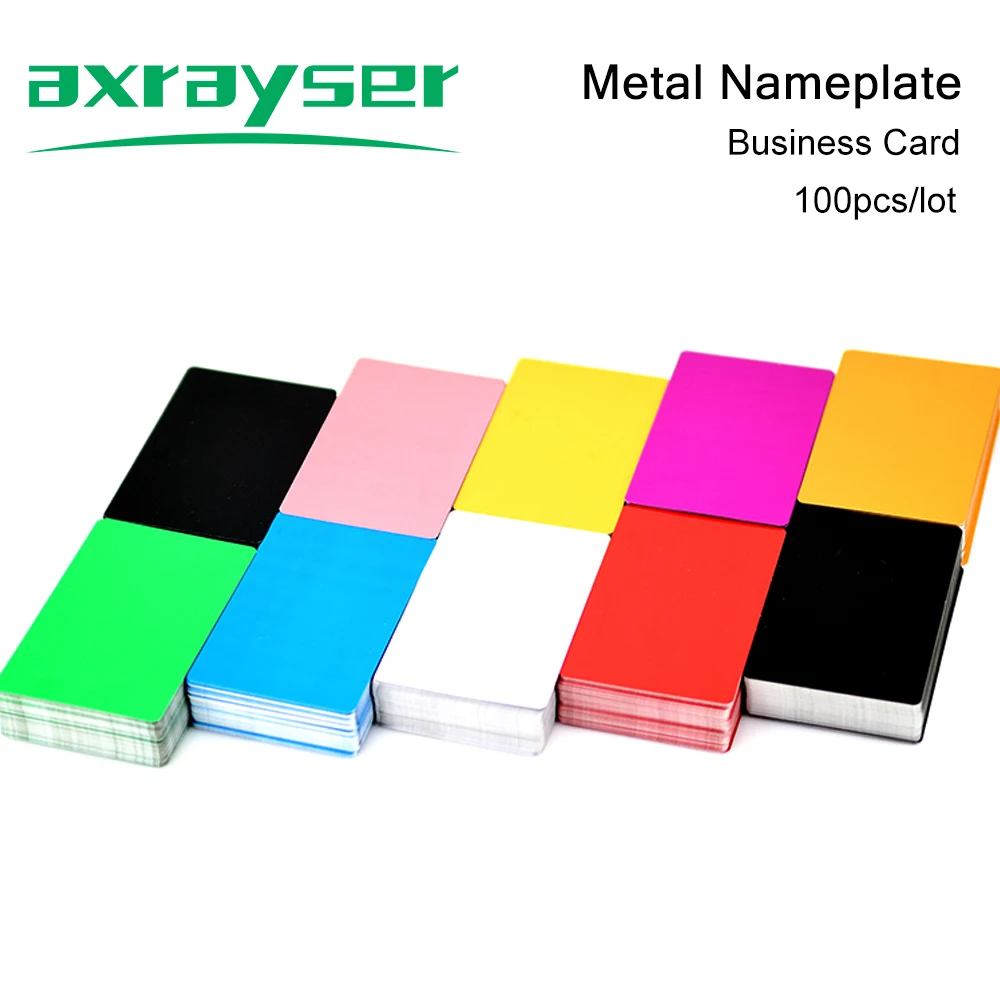 Imagem -04 - Alumínio Alloy Nameplate Metal Cartões Multicolor Cartões para Máquina de Marcação a Laser 100 Pcs