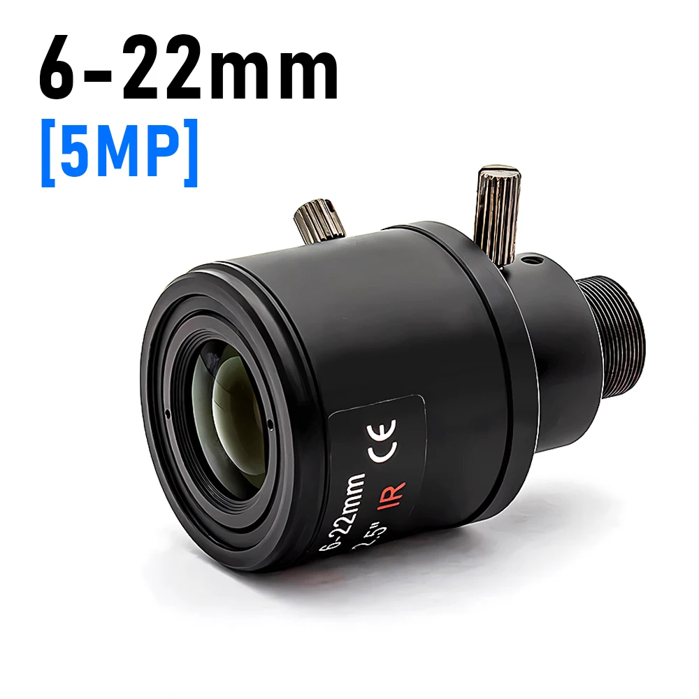 5 Megapixel 6-22mm Varifocal Lens M12 Mount With Narrowband 650nm Filter Manual Focus Zoom For Action Camera Long Distance View