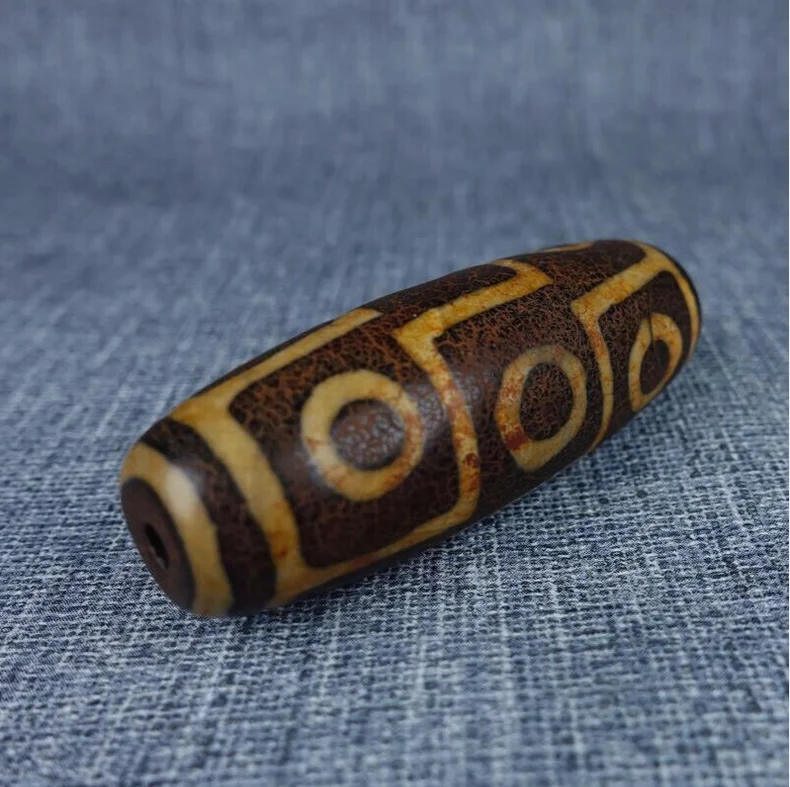 Tibetan Nepalese Himalayan Ancient agate Old Dzi Talisman 9 eye Bead Amulet FYM