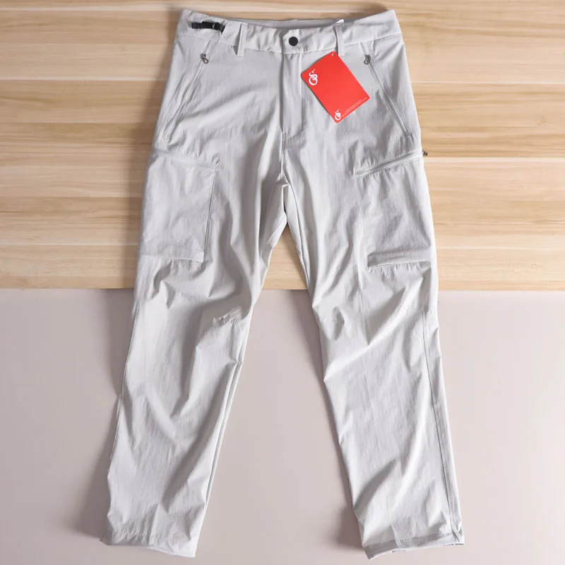 الرجال في الهواء الطلق كوي جاف مستقيم الساق لينة ell السراويل الطويلة 3D الخياطة للماء الربيع الصيف عارضة السراويل