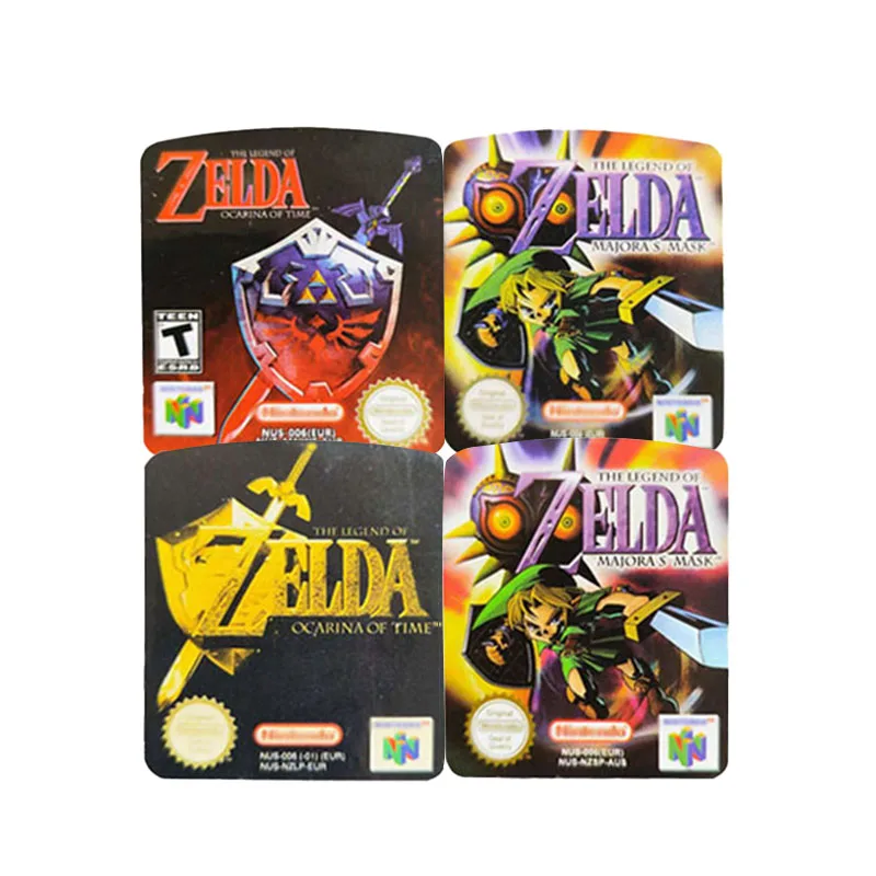 The Legend of Zolda ocarina of time majoras mask Video game cartridge stickers for n64 Nintondo 64