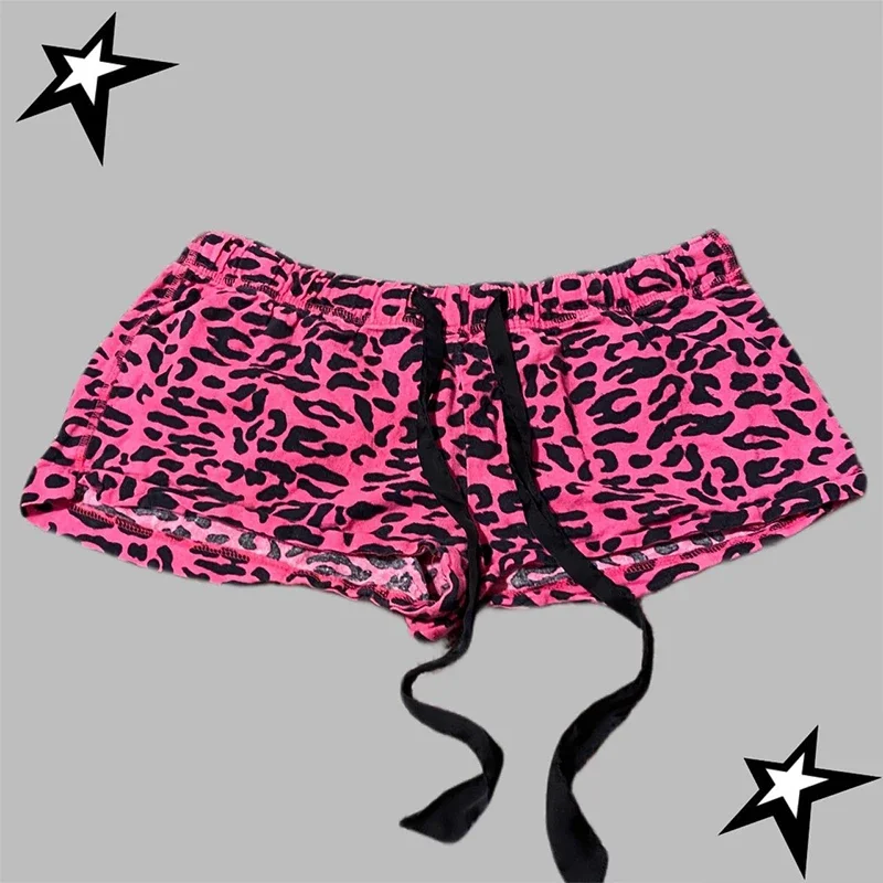 

New Y2K Shorts Harajuku Leopard Print Women Rock Gothic Retro Pants Hip Hop Streetwear Spice Girls Hot Pants Punk Sexy Trousers