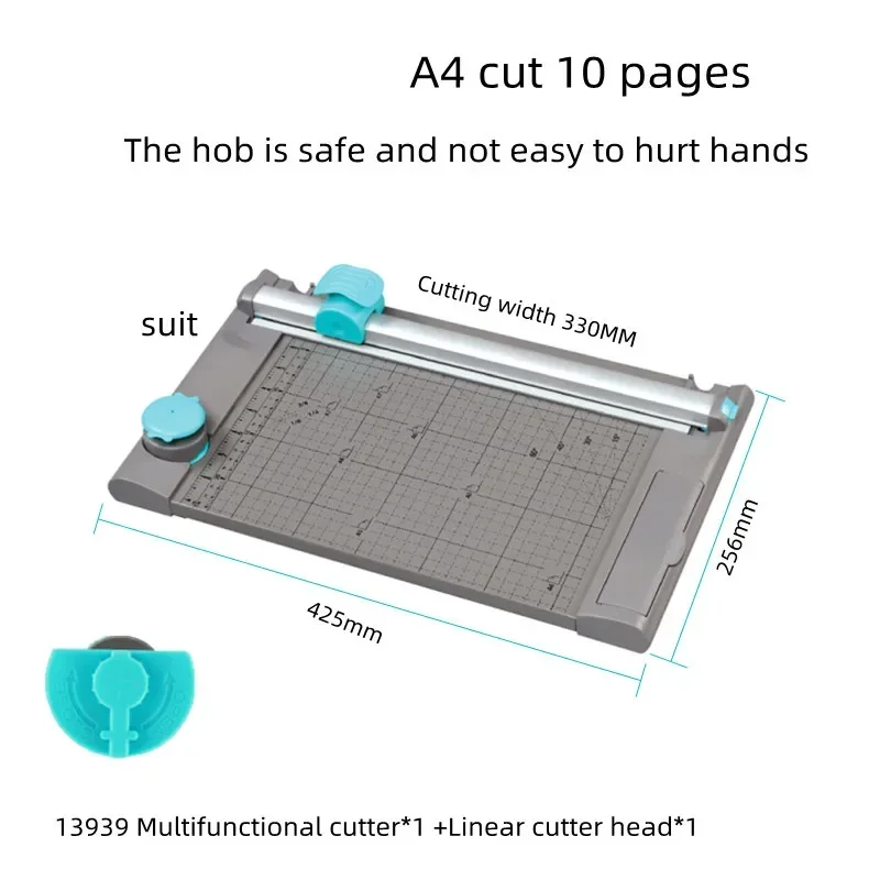 A4 13939  Multifunctional paper cutter，paper blade ， Rolling cutting   dotted line cutter