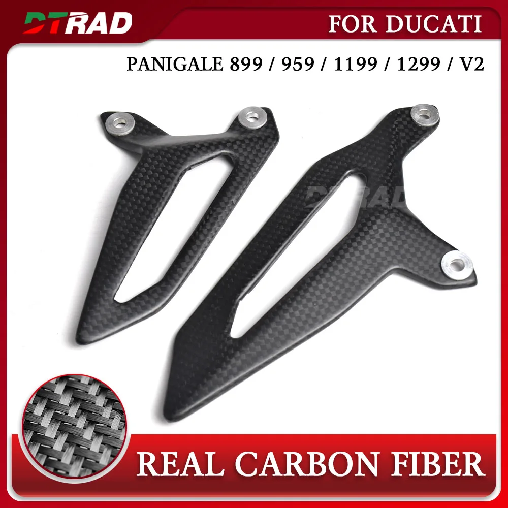 

For DUCATI Panigale V2 899 959 1199 1299 All Years Carbon Fiber Heel Guard Footpeg Wings Footrest Protector Fairing Moto Parts