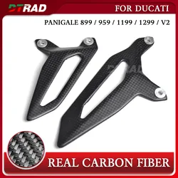 For DUCATI Panigale V2 899 959 1199 1299 All Years Carbon Fiber Heel Guard Footpeg Wings Footrest Protector Fairing Moto Parts