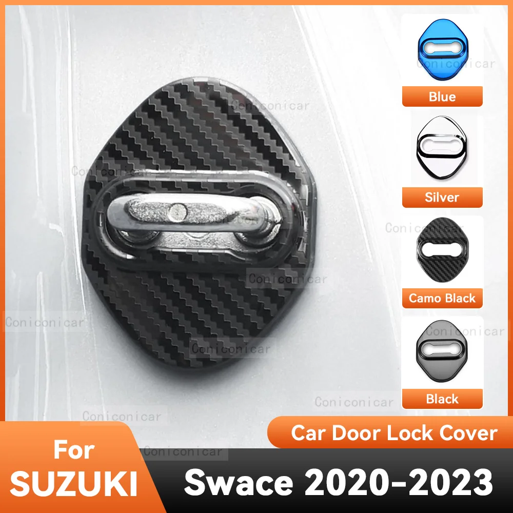 For SUZUKI SWACE 2020-2023 Accessories Car Door Lock Protect Cover Emblems Case Stainless Steel Decoration Protection