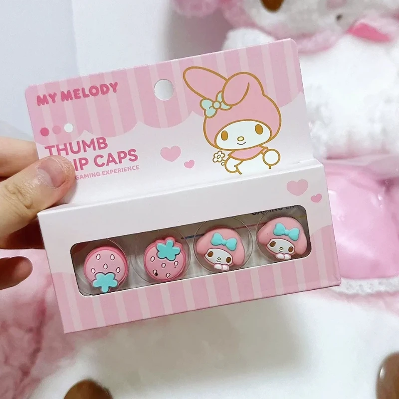 Em Estoque: Capas de Silicone para Botões de Controle Hello Kitty, Kuromi e Pudding Dog para PS5/NSPro/NS/OLED/LITE/NS2