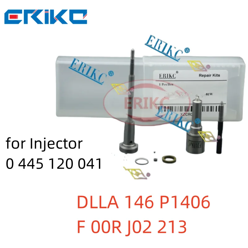 

DLLA146P1406+F00RJ02213 Common Rail Injector Overhaul Kit Injector Nozzle 0433 171 872 Valve F00R J02 213 for 0445120041