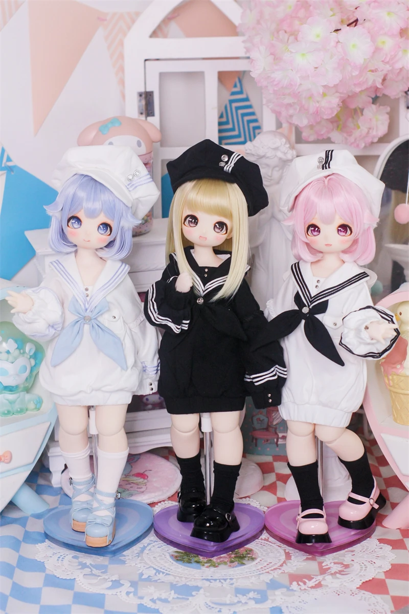 

Одежда для кукол BJD, подходящая для размеров 1/4, милый комплект одежды для бесконечной морской зоны, аксессуары для кукол (3 шт.)