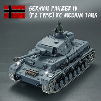 Henglong 3859 1/16 Remote Control Tank German Panzer IV (F2 Type) RC Medium Tank Model 7.0 Professional Metal Version RC Cars