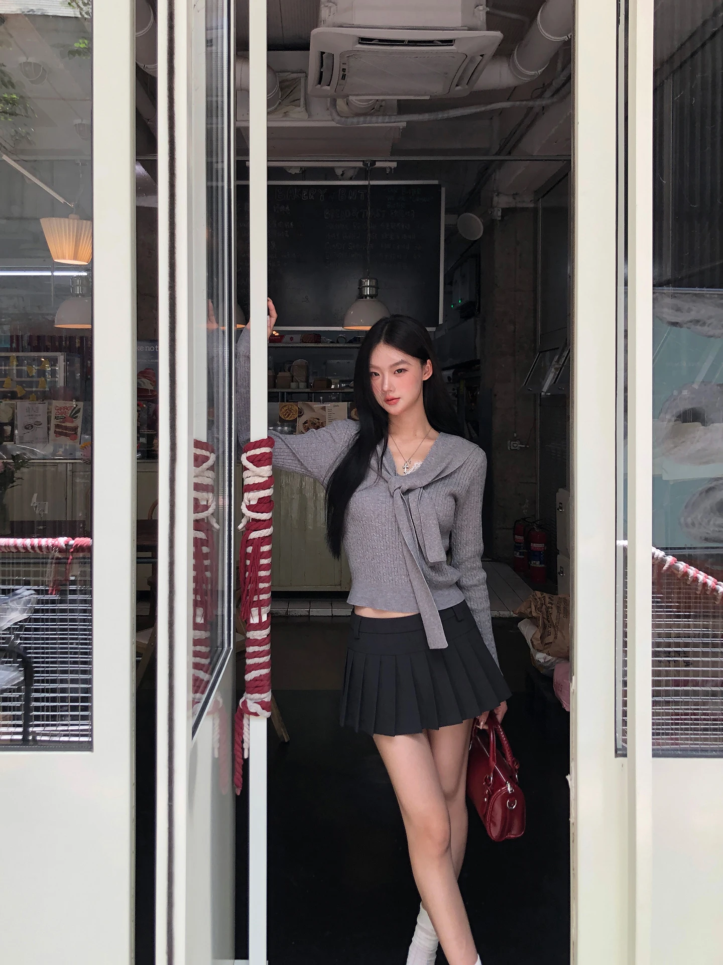 

Юбка-трапеция с высокой талией, женская плиссированная юбка, весенне-осенний сезон, поездка на работу, подставка из полиэфирного волокна