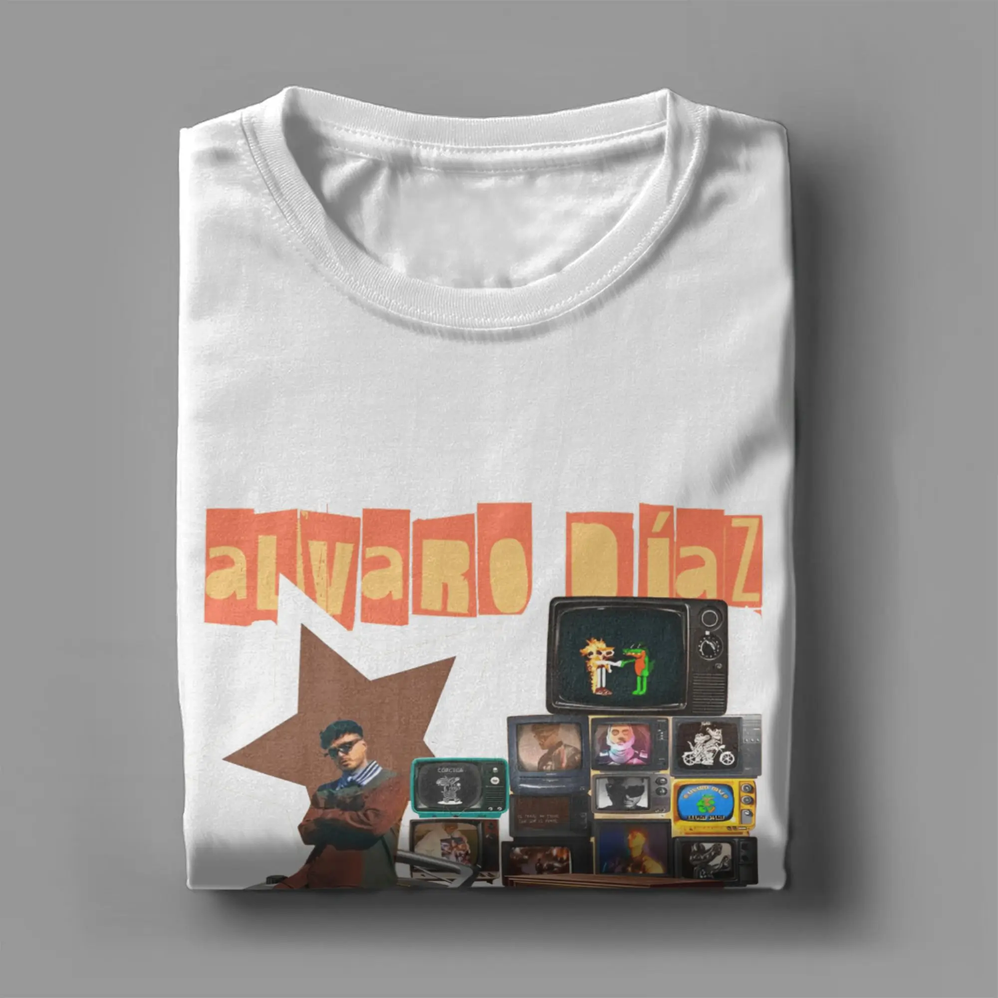 ألفارو دياز سايونارا الرجال تي شيرت خمر تي شيرت قصير الأكمام Crewneck تي شيرت 100% قطن حجم كبير الملابس #4