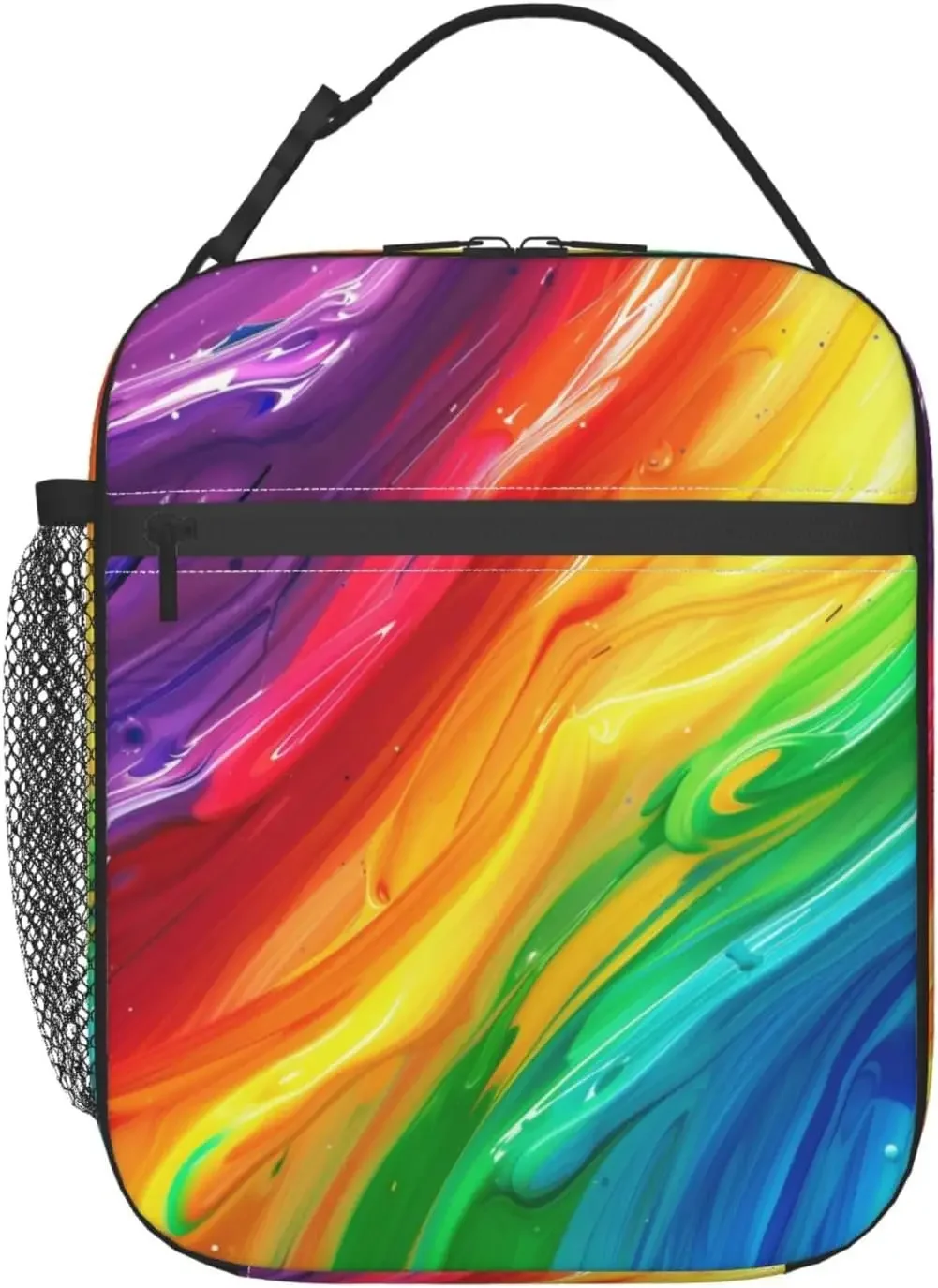 صندوق غداء معزول للفتيات والنساء والأطفال حقيبة غداء قوس قزح للعمل والنزهة والمدرسة والسفر والمشي لمسافات طويلة #1