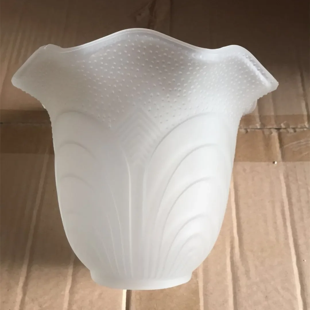 

Glass Lampshade Kapok Shaped Pendant Lamp Lampshade Frosted 6-inch E27 Light Fixture Accessories