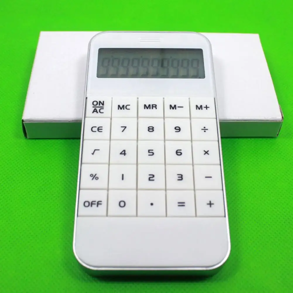 Student Calculator Ultra Thin Big Button Digit Calculator Energy Saving Impact Resistant Electronic Calculator for School