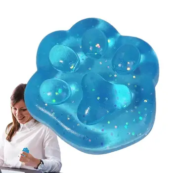 Kedi Paw Stres Topu Pençe Şekli Yumuşak ve Esnek Oyuncak Sıkma Stres El Oyuncak Çocuklar Ve Yetişkinler Için Yavaş Ribaund Oyuncak Fidget Oyuncaklar