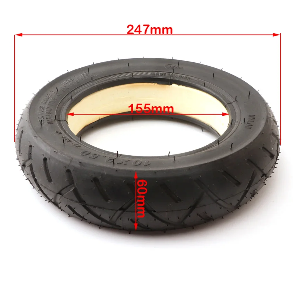 10x2.50 Solid Tire 10 Inch Tubeless Tire for Electric Scooter Pocket Bicycle Self-balancing Scooter Wheels