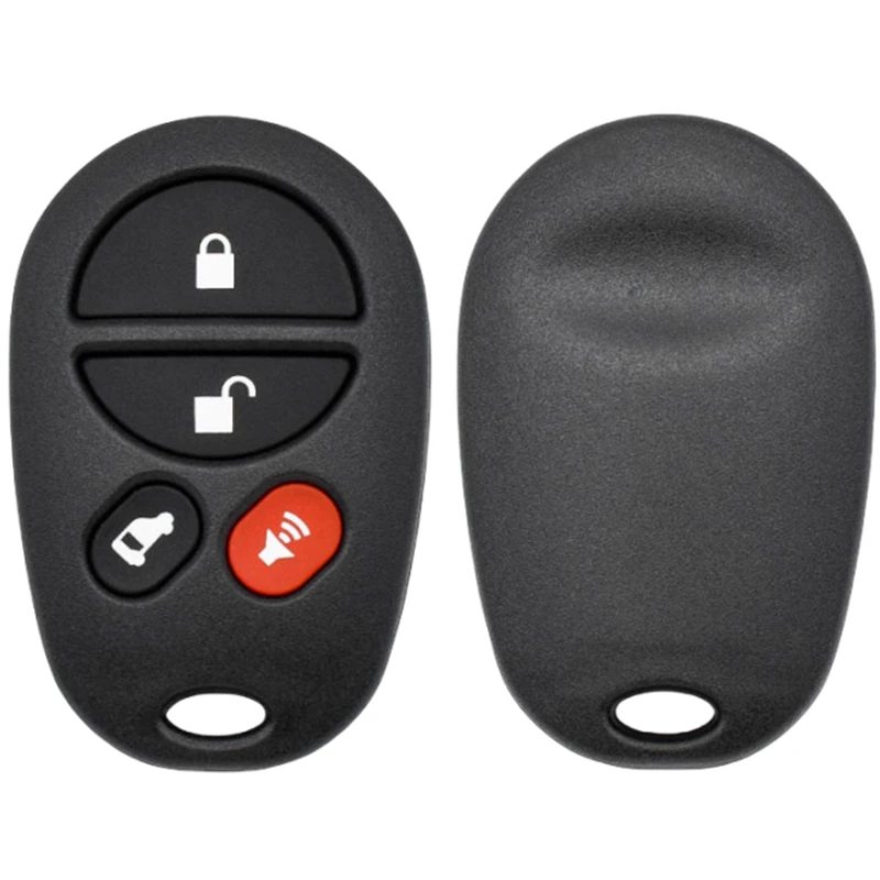 Flybettter oem 10 peças capa de chave de substituição de 4 botões concha de chave remota para toyota camry highlander sequoia