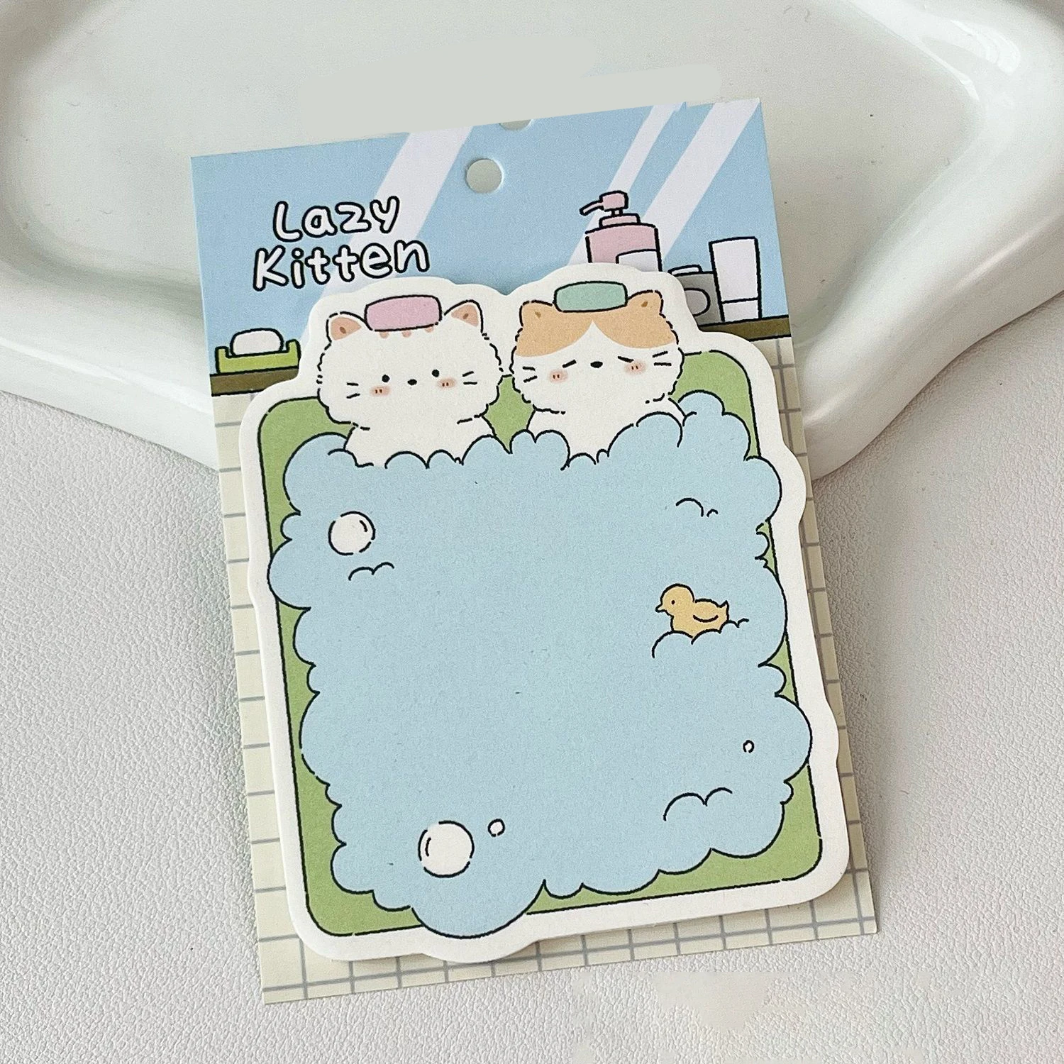 Minimalist Design Classic Color Scheme  Adorable Cat-Themed Multi-Function Memo Pad  Notepad for Students  Back-to-School Season