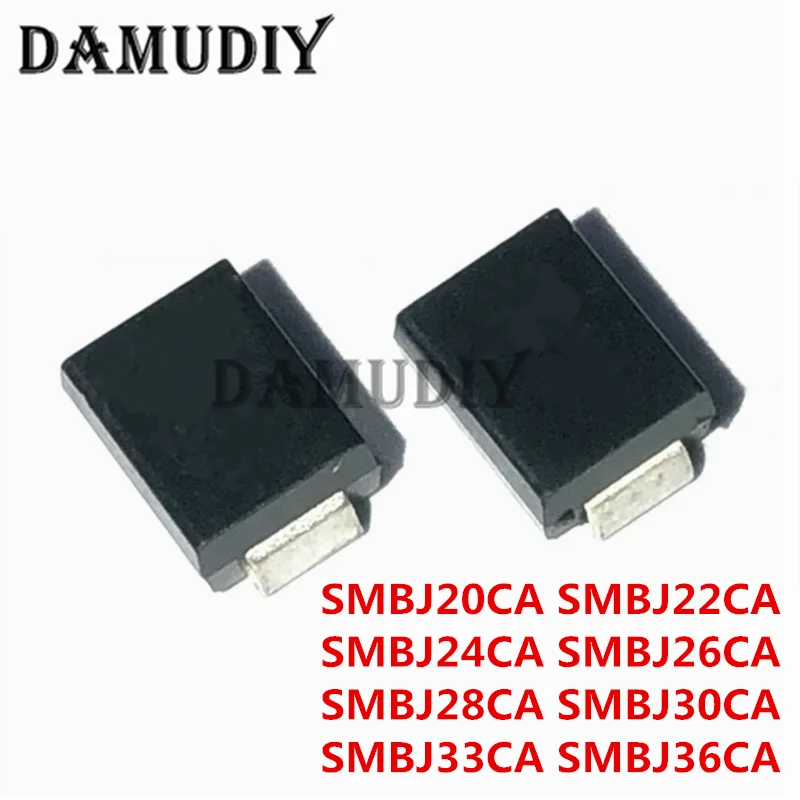20pcs 600W SMB_DO-214AA smd tvs diode SMBJ20CA SMBJ22CA SMBJ24CA SMBJ26CA SMBJ28CA SMBJ30CA SMBJ33CA SMBJ36CA