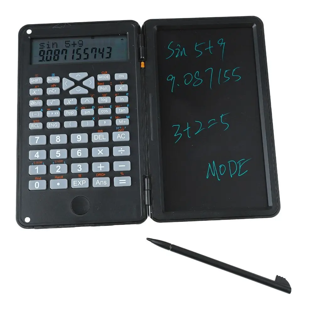 12 Digit Scientific Calculators Foldable LCD Notepad Function Calculator Stylus Accounting Math Calculator Student Stationery