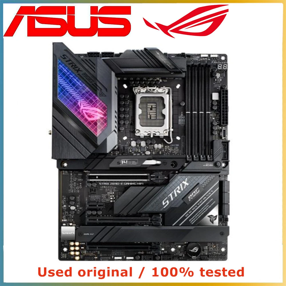 For ASUS ROG STRIX Z690-E GAMING WIFI Motherboard Socket LGA1700 CPU DDR5 6400(OC) MHz Memory Chipset Z690 ATX Mainboard