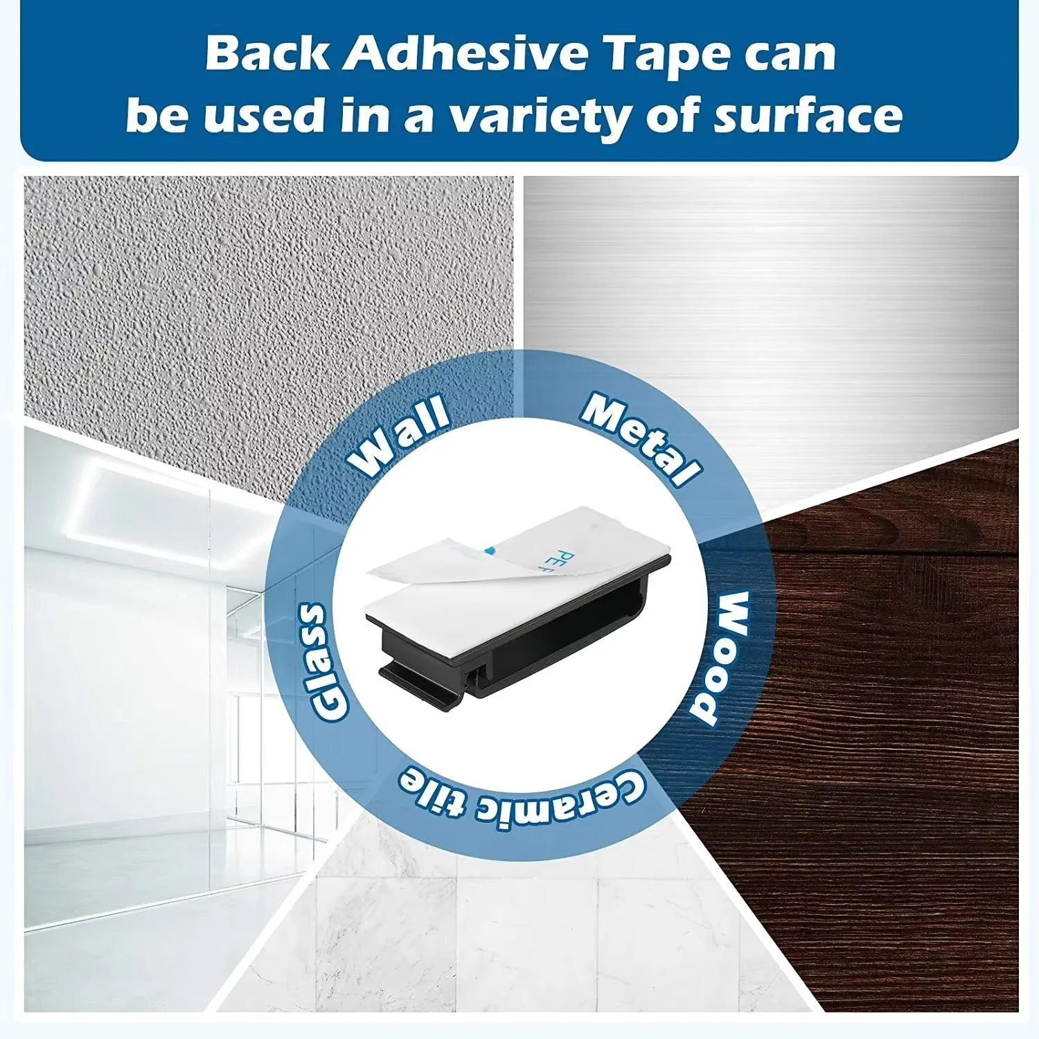 Selbstklebende Kabelorganizer-Clips Kabelwickler Kabelschutz USB-Kabelmanagement Schreibtischklemme für Haus Büro Kopfhörer Maus Organizer für Ladekabel Kabelhalter rückstandsfrei multifunktionaler Schreibtischorganize – Detail 7