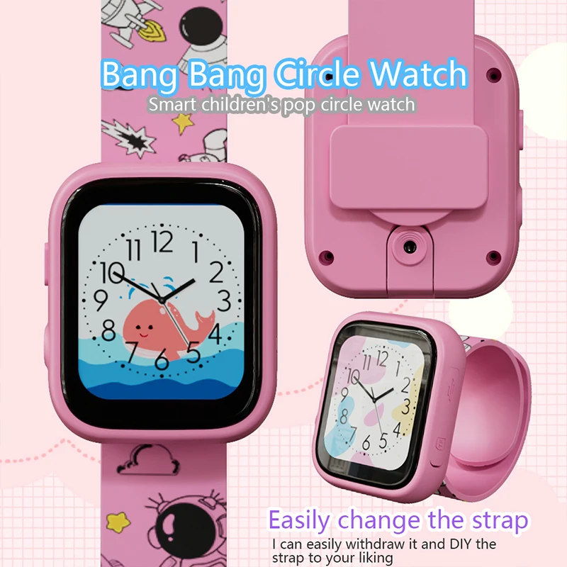 Children's Watch Large Screen Camera, Music Playback, Recording, Multi dial Entertainment Game, Children's Watch Birthday Gift