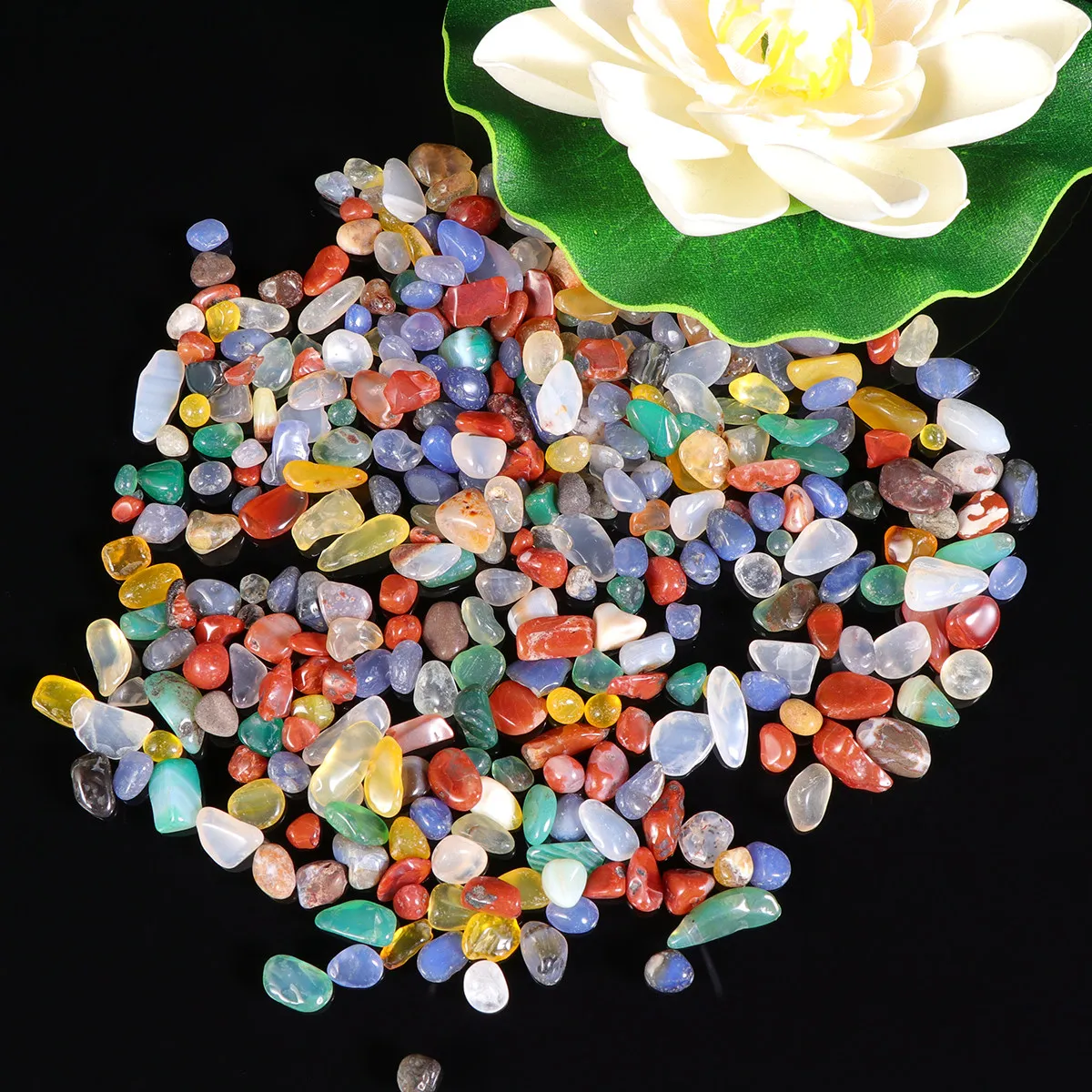 Natural Crystal Degaussing Stones 500g – Colored Agate Pebbles for Fish Tank, Aquarium & Landscape Decor
