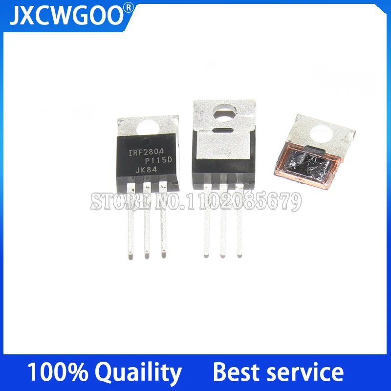 10PCS 100%New Original IRF2804PBF IRF2804 2804 TO-220  40V 75A MOSFET