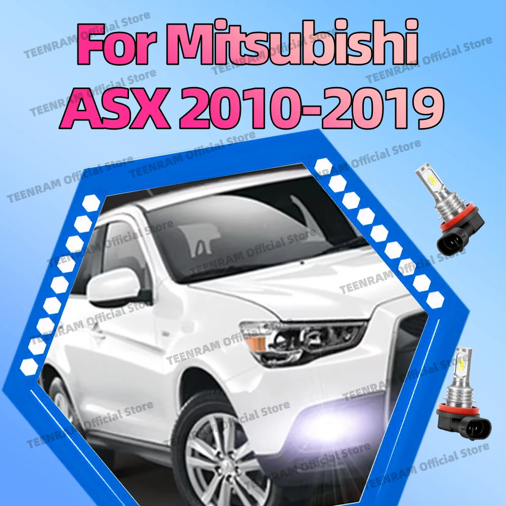 

2 шт. для Mitsubishi ASX 2010 2011 2012 2013 2014 2015 2016 2017 2018 2019 светодиодные противотуманные фары 6000K передние противотуманные фары Plug&Play