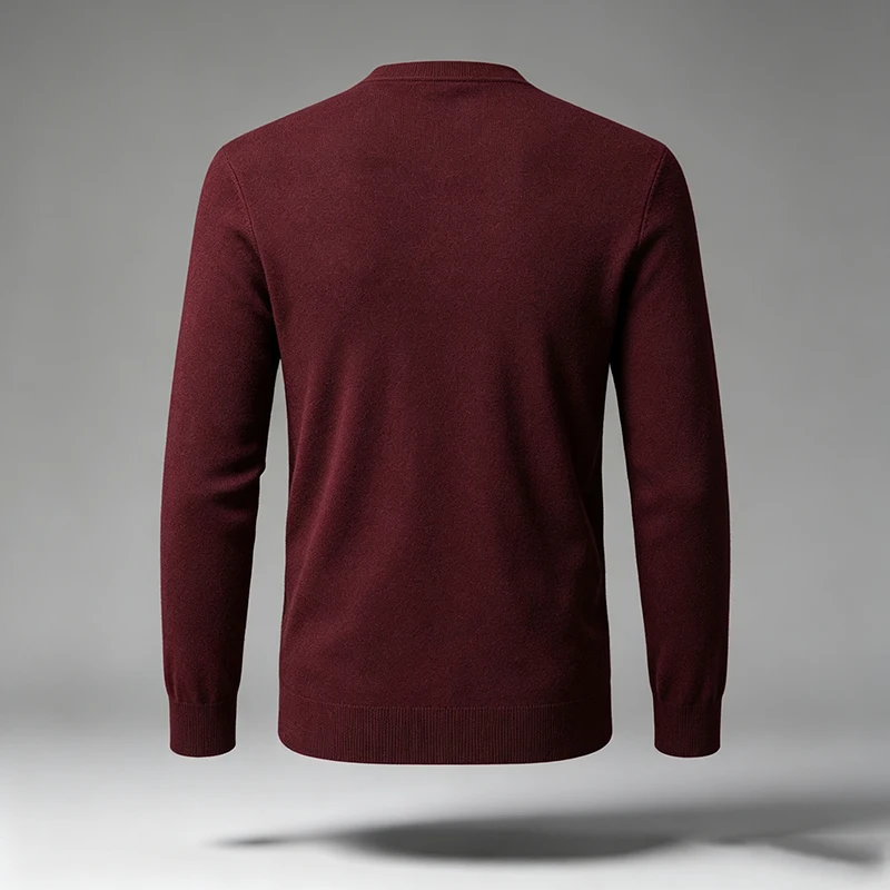 Herren V-Ausschnitt Strickpullover, einfarbig, langärmelig, Slim Fit, weich, warm, Strickoberteil, Basic, lässig, für den Alltag, Büro, Herrenpullover – Detail 14