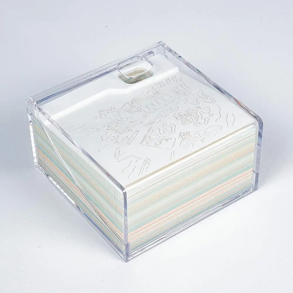 3D Paper Carving Model Note Table Three-dimensional Paper Model Notepad Pen Holder Holiday Xmas Gifts With Box