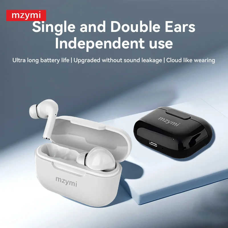 mzymi Bluetooth5.3 Earphones Wireless Earbuds InEar E17 ENC Hifi Stereo Sports Earphones Noise Reduction Headset For XIAOMI