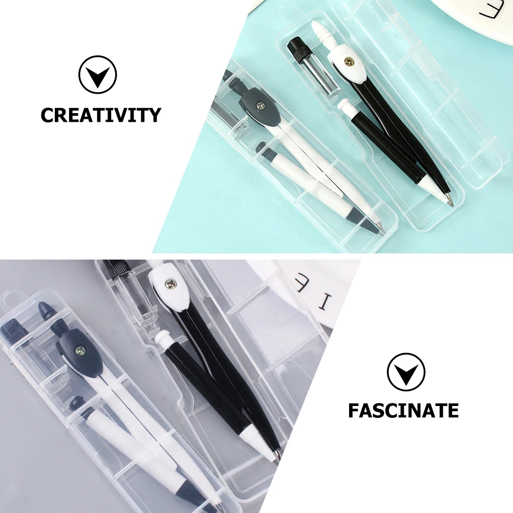 

6 Sets Metal Compass for Geometry Drawing Tools Reusable Circle Drafting Precision Instruments Student Teacher