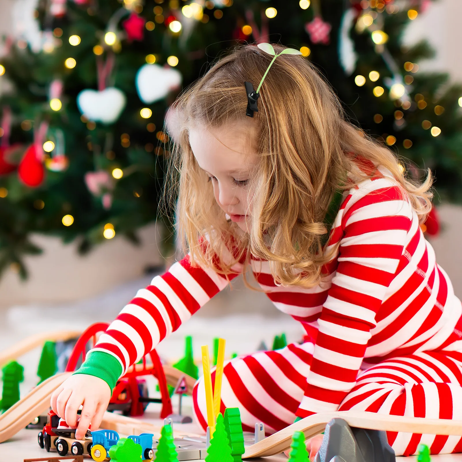 

10Pcs Cute Sprout Hair Clip for Women Sweet Delicate Hairpin Headwear Party Festival Accessory Hair Clip