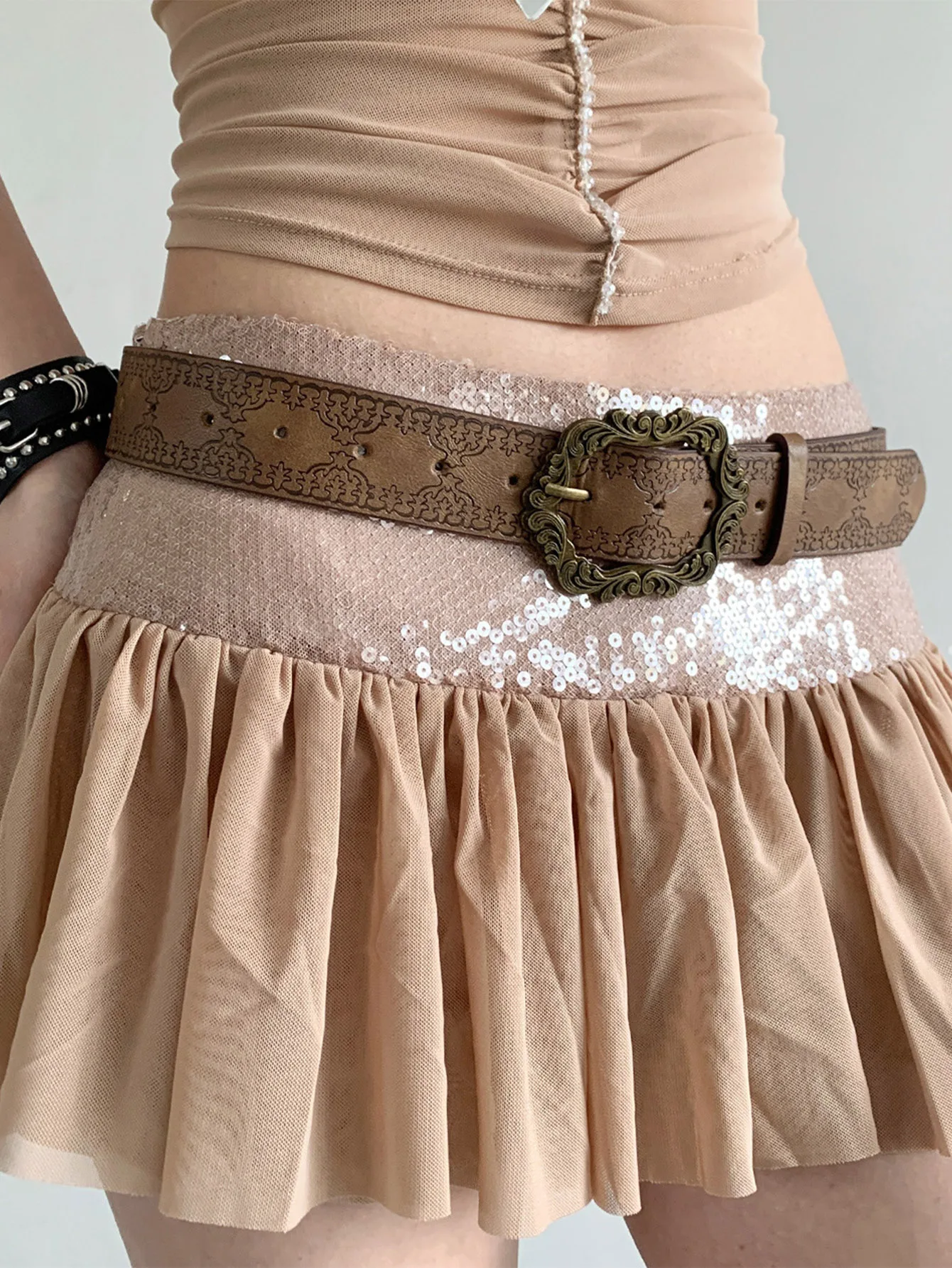 1 Cinturón de Mujer Estilo Ame - Y2K Ethnic Fashion reseña y precio