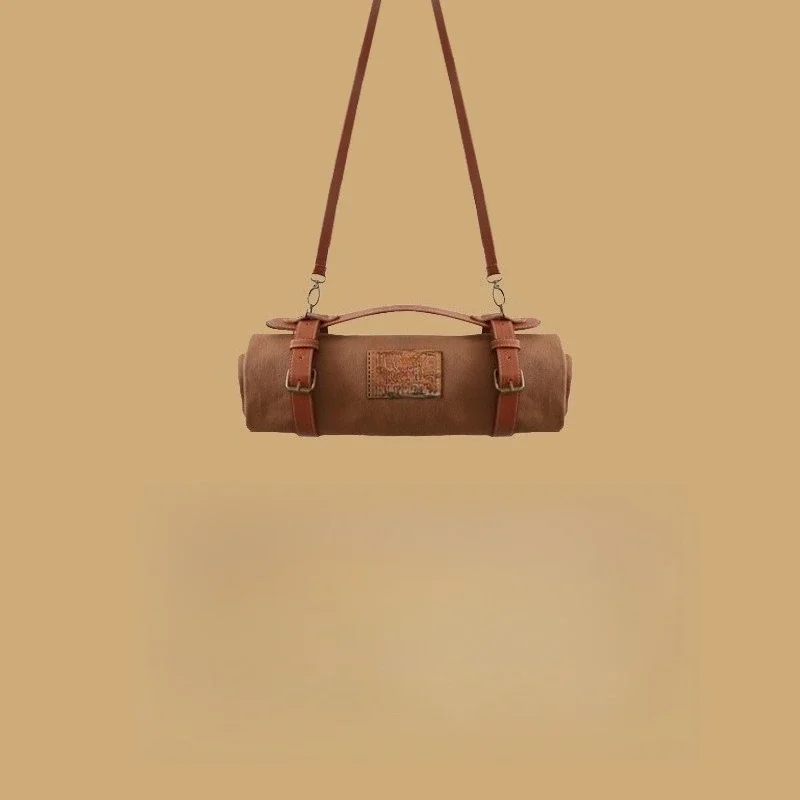 

Retro cotton canvas picnic mat outdoor camping portable protection thickened picnic floor mat grass