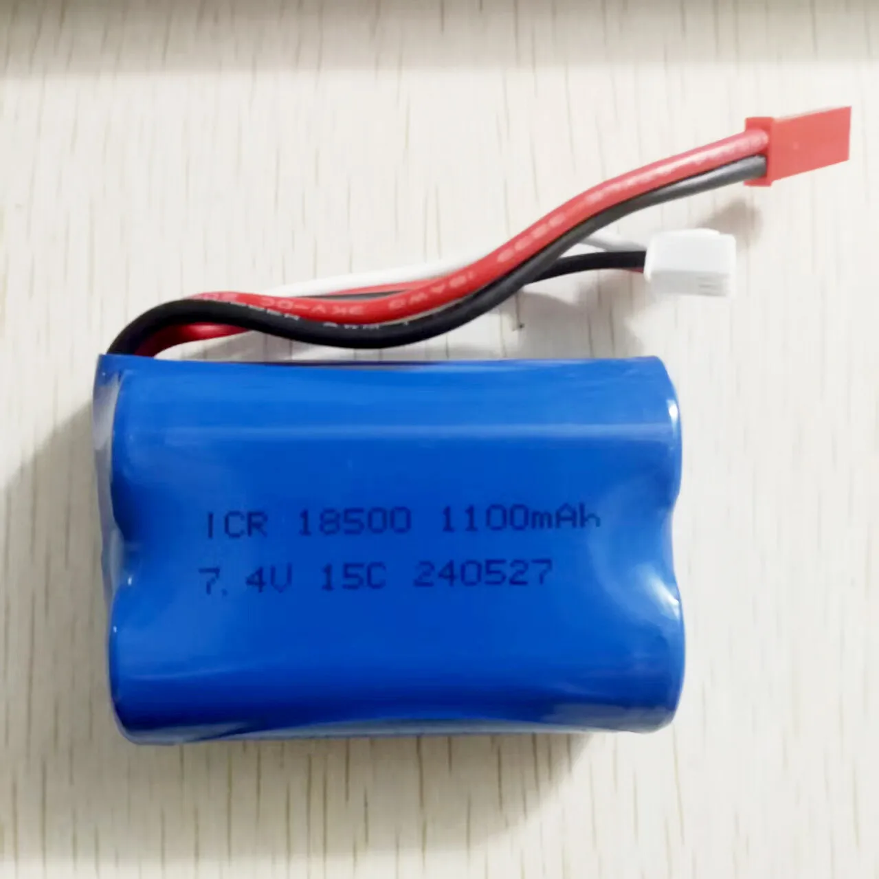 

Аккумулятор JST 15C 18500 7,4 В 1100 мАч для радиоуправляемого дрона HQ827 823 871 MJX T10 T11 T34