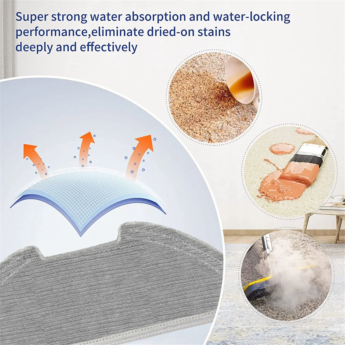 หุ่นยนต์ดูดฝุ่นสำหรับ Xiaomi Mi 2 pro/ 2 Lite เครื่องดูดฝุ่น MJST1S ถังเก็บน้ำที่ควบคุมด้วยไฟฟ้าผ้าถูพื้น