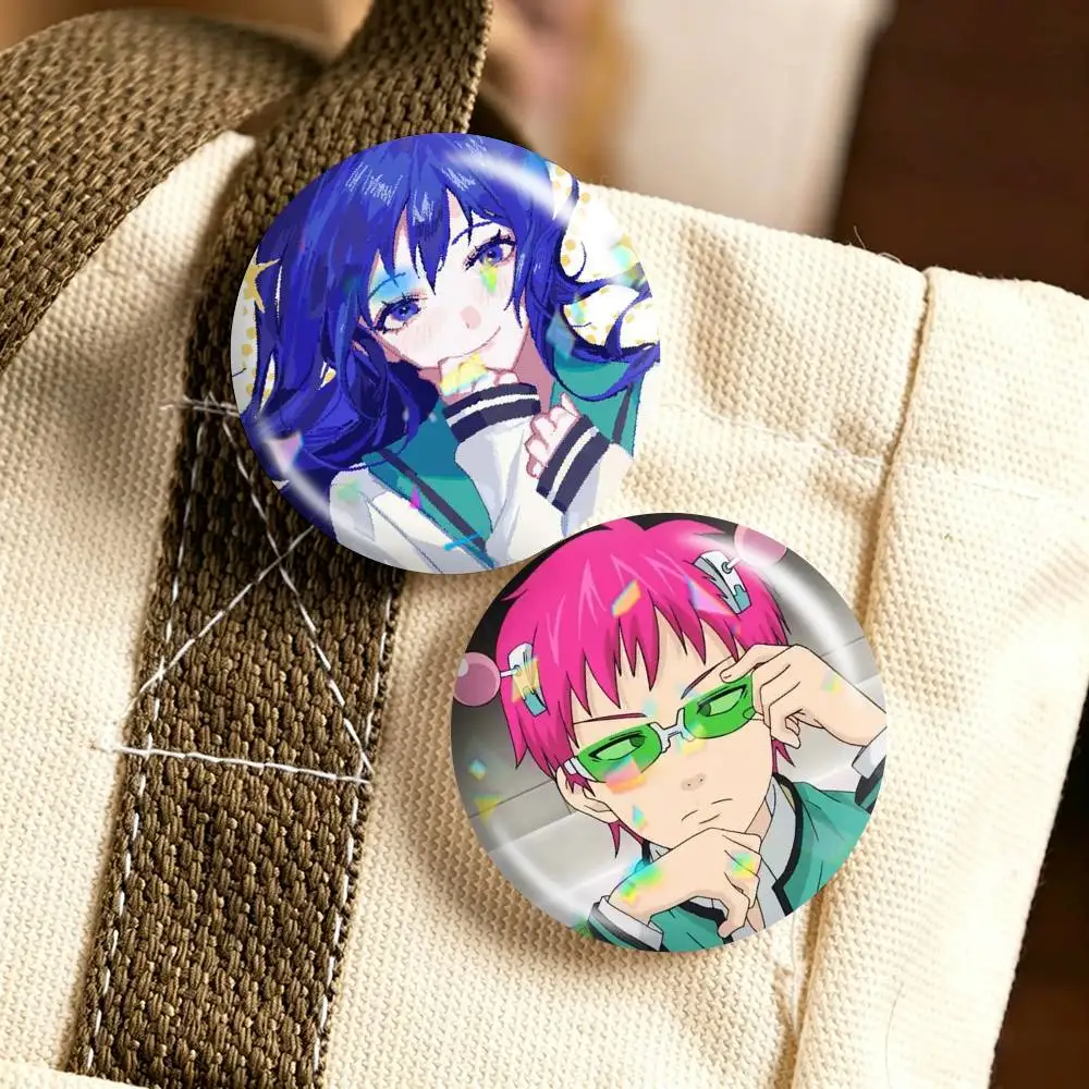 T-The Disastrous Life of Saiki K 25 32 44 58 75mm Badges Personalized Round Brooches Pins Accessory Gift