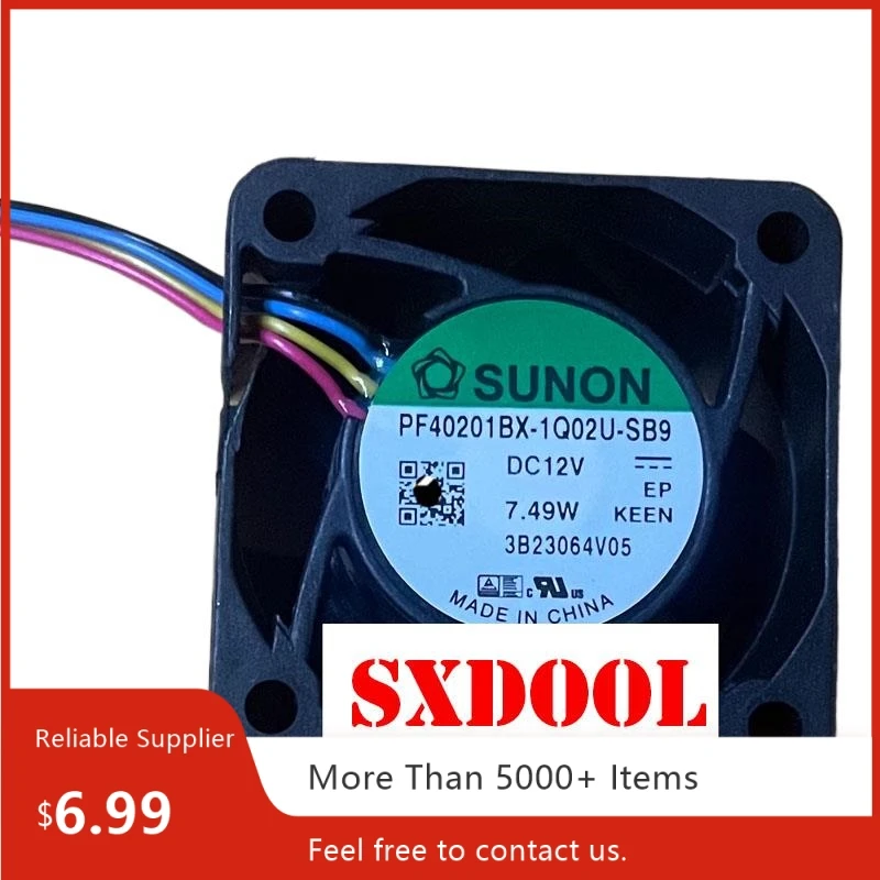

For SUNON PF40201BX-1Q02U-SB9 40x40x20mm DC 12V 7.49W 4-Wire Dual Ball Fan