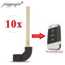 Jingyuqin 10 pz Intelligente di Emergenza Inserto Chiave Auto Lama Per Volkswagen VW Atlas Teramont Passat B8 Nuovo Magotan B5 Skoda A7 Variante