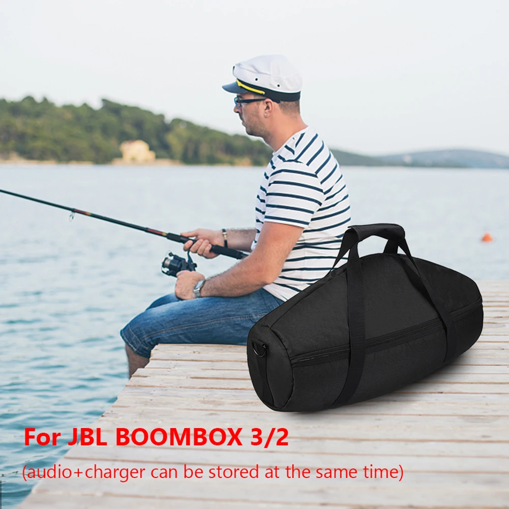 Portable Bluetooth-compatible Speaker Case with Adjustable Strap Waterproof Carrying Case Shockproof for  BOOMBOX 3/BOOMBOX 2
