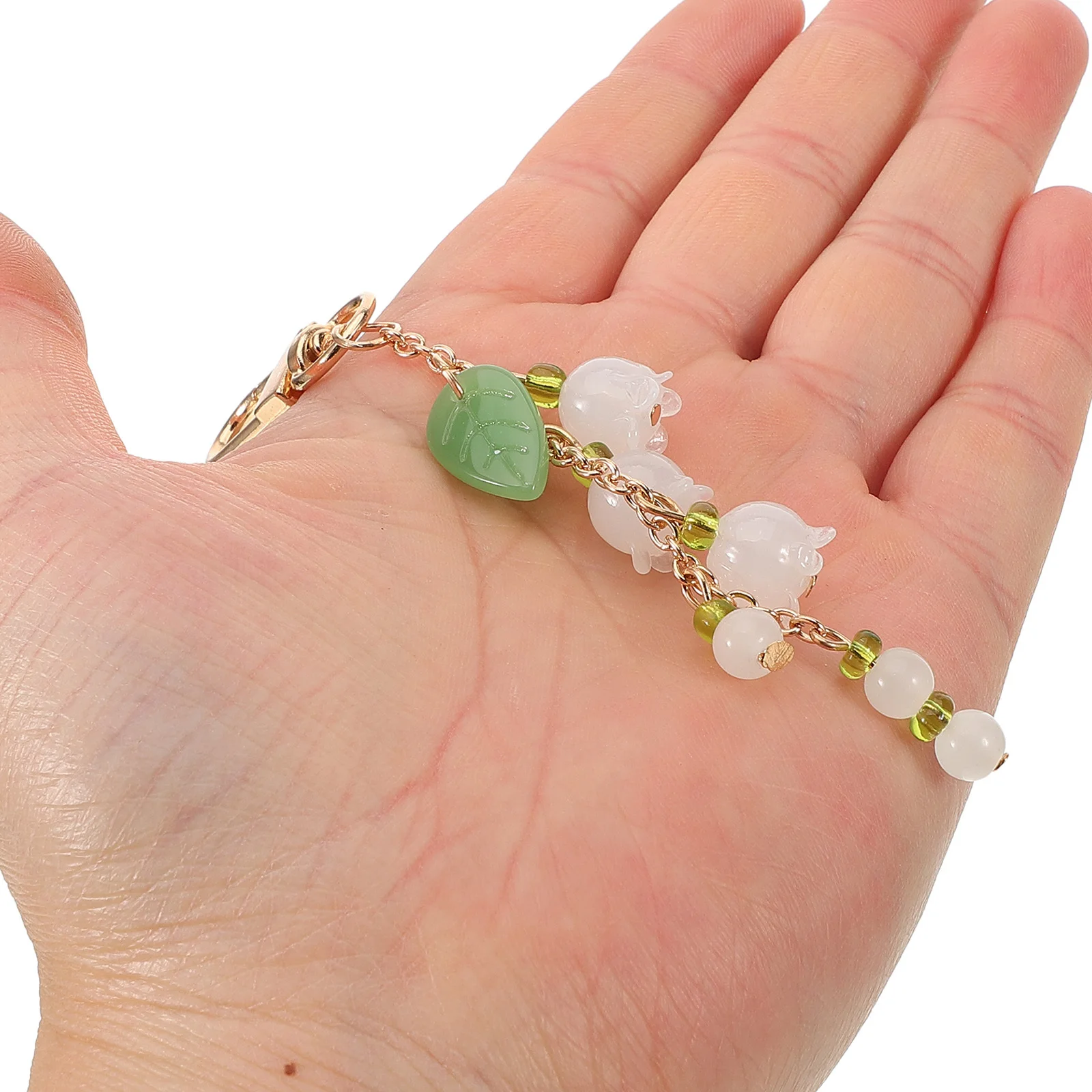 

2Pcs Lily of Keychain Stylish Flower Pendant Bag Hanging Decorative Keychains for Car Backpack Gifts