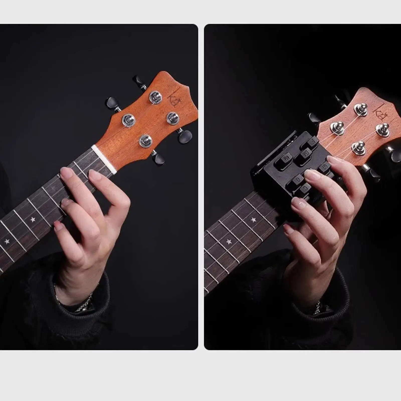Ukulele Chord Trainer Clip on Chord Exercise Presser Portable Learning Aid for Ukulele Beginner Tutorial
