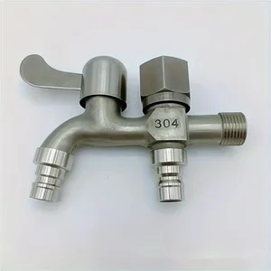 Double water expansion tap for washing machine, mop pool tap, outdoor garden, 1pc, 1pc 8 Main Sales Laundry Tap - №5
