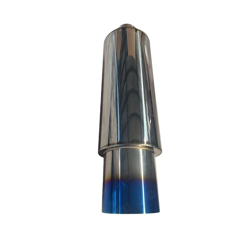 High Power Universal Exhaust Muffler Blue Burnt Tip Outlet Exhaust Muffler For Exhaust System