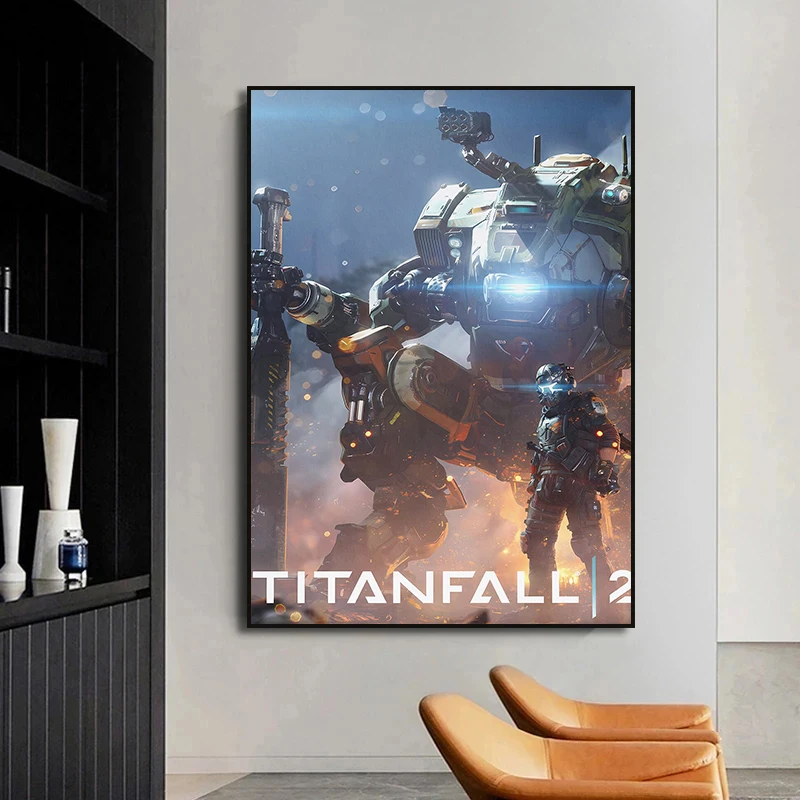 Video Game Titanfall 2 Modern Sci-Fi Robot Shooting Poster and Prints Canvas Printing Wall Art Picture for Gamer Room Decor Gift view 3
