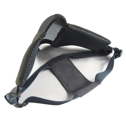 Тактическая полумаска REikirc для страйкбола, защитные маски для CS Wargame, складная, с металлической сеткой, регулируемые двойные ремни маска обезьяны купить - №8